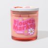 Francesca's Dw Home Flower Market Rug Top Scented Candle Pink Candles