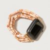 Francesca's Wren Rubber Disc Smart Watch Band Pink Bracelets