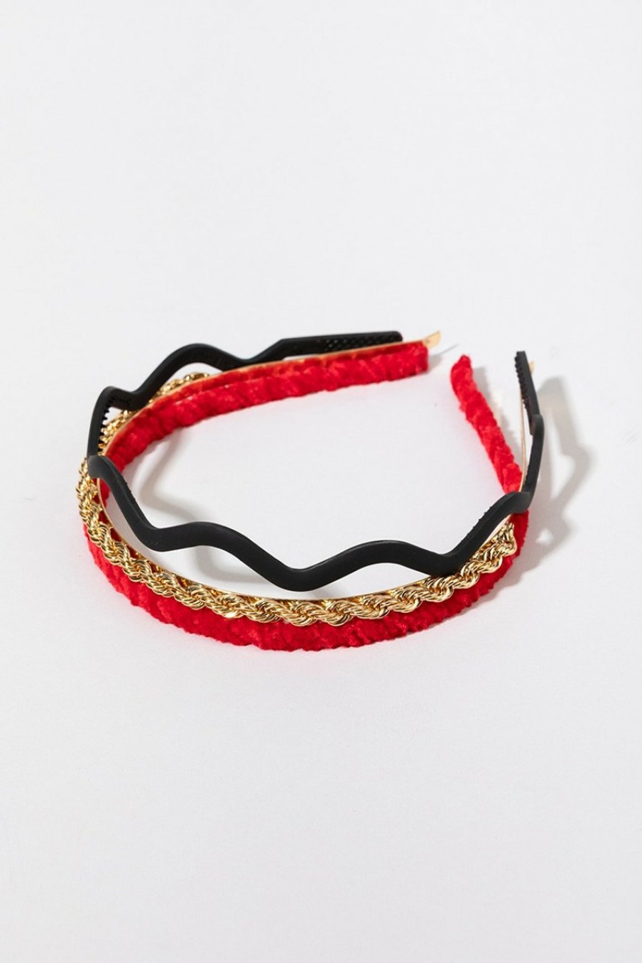 Francesca's Angie Red Headband Multi Hair