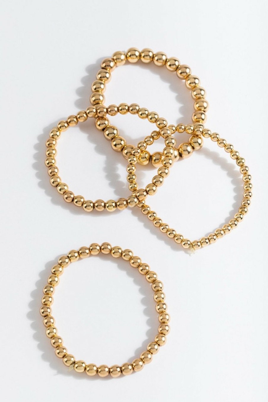 Francesca's Janetta Beaded Bracelet Set Gold Bracelets