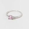 Francesca's Ebbie Focal Crystal Ring Pink Rings