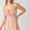 Francesca's Patrice Emma Upper Floral Waisted Mini Dress Multi Dresses