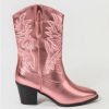 Francesca's Kendra Metallic Western Boots Boots