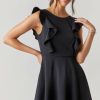 Francesca's Melany Flutter Sleeve Mini Dress Dresses