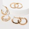 Francesca's Janie Hoop Earring Set Gold Earrings