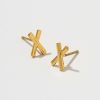 Francesca's Marion Small En X Stud Earrings Gold Earrings