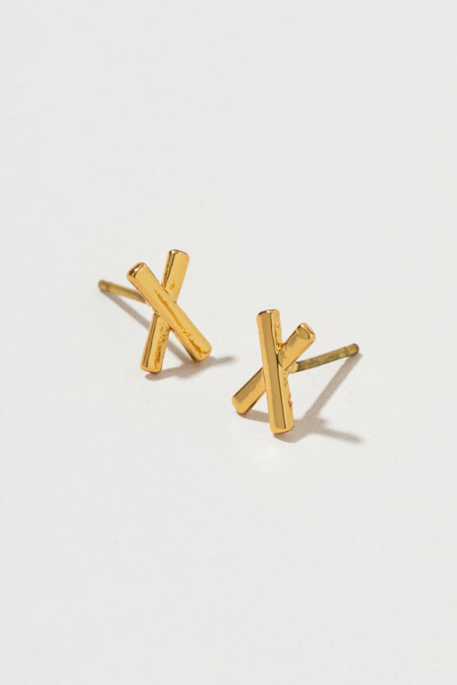 Francesca's Marion Small En X Stud Earrings Gold Earrings