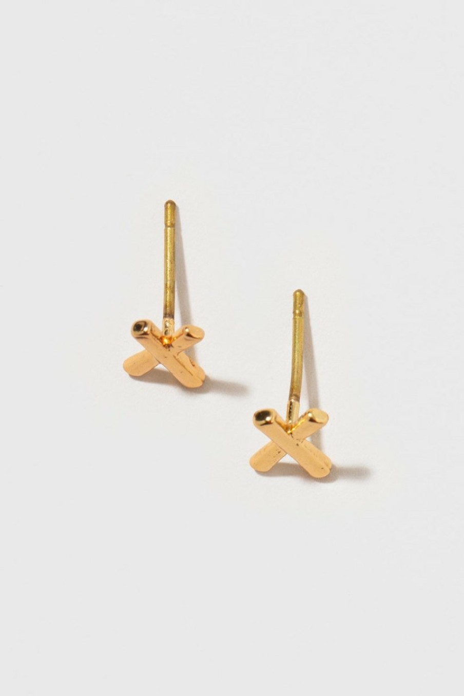 Francesca's Marion Small En X Stud Earrings Gold Earrings