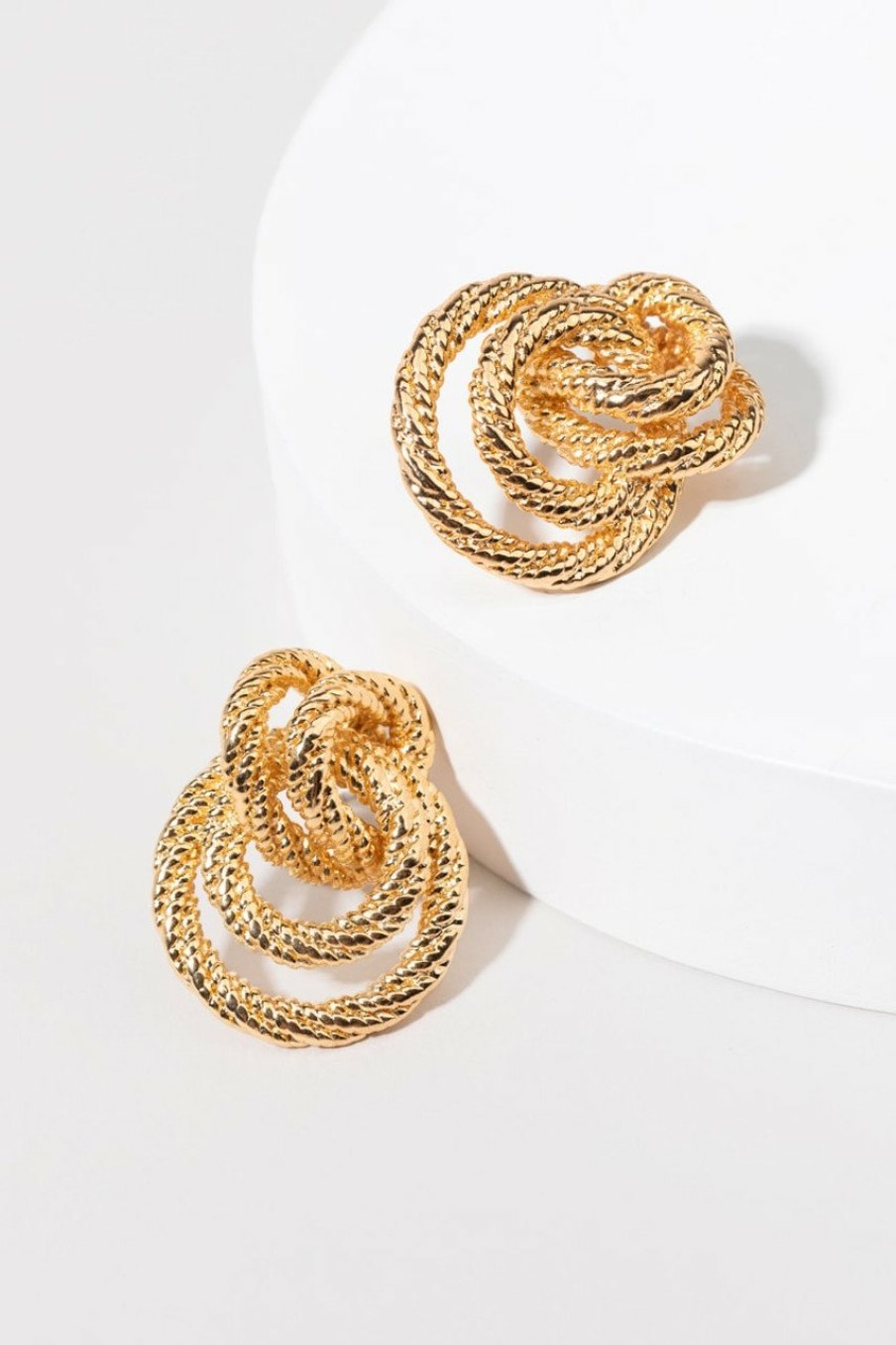 Francesca's Roselyn Loop Doorknocker Earrings Gold Earrings