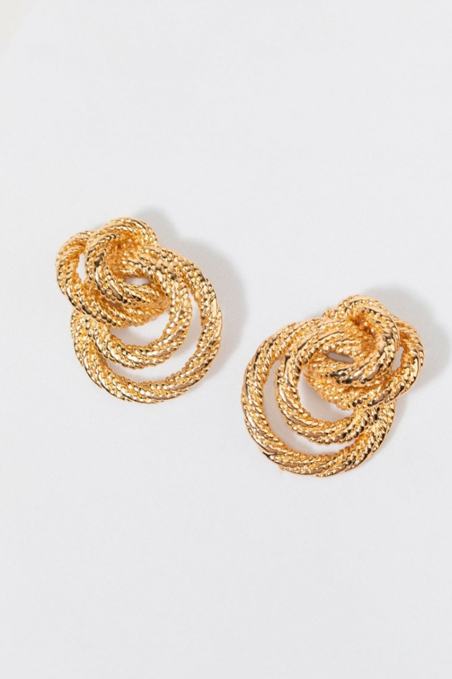 Francesca's Roselyn Loop Doorknocker Earrings Gold Earrings