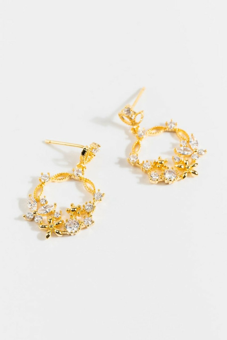 Francesca's Lorrane Cz Cluster Drop Earrings Crystal Earrings