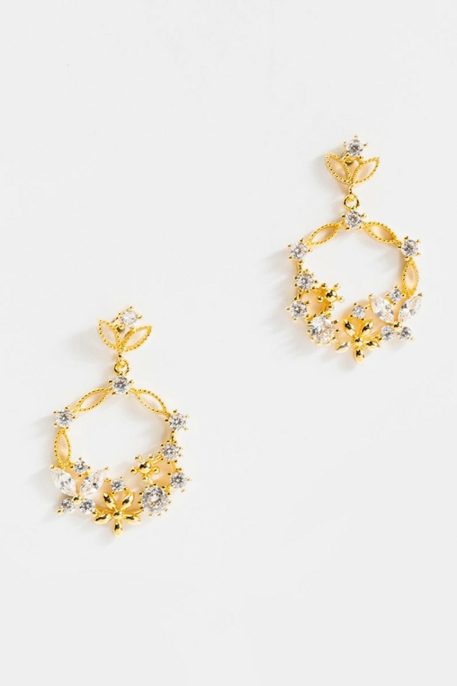 Francesca's Lorrane Cz Cluster Drop Earrings Crystal Earrings