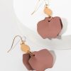 Francesca's Elaine Epoxy Petals Earrings Mauve Earrings