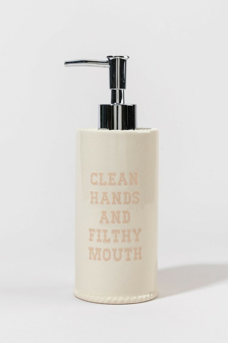 Francesca's Dirty Mouth Ceramic Soap Dispenser Multi Home Decor