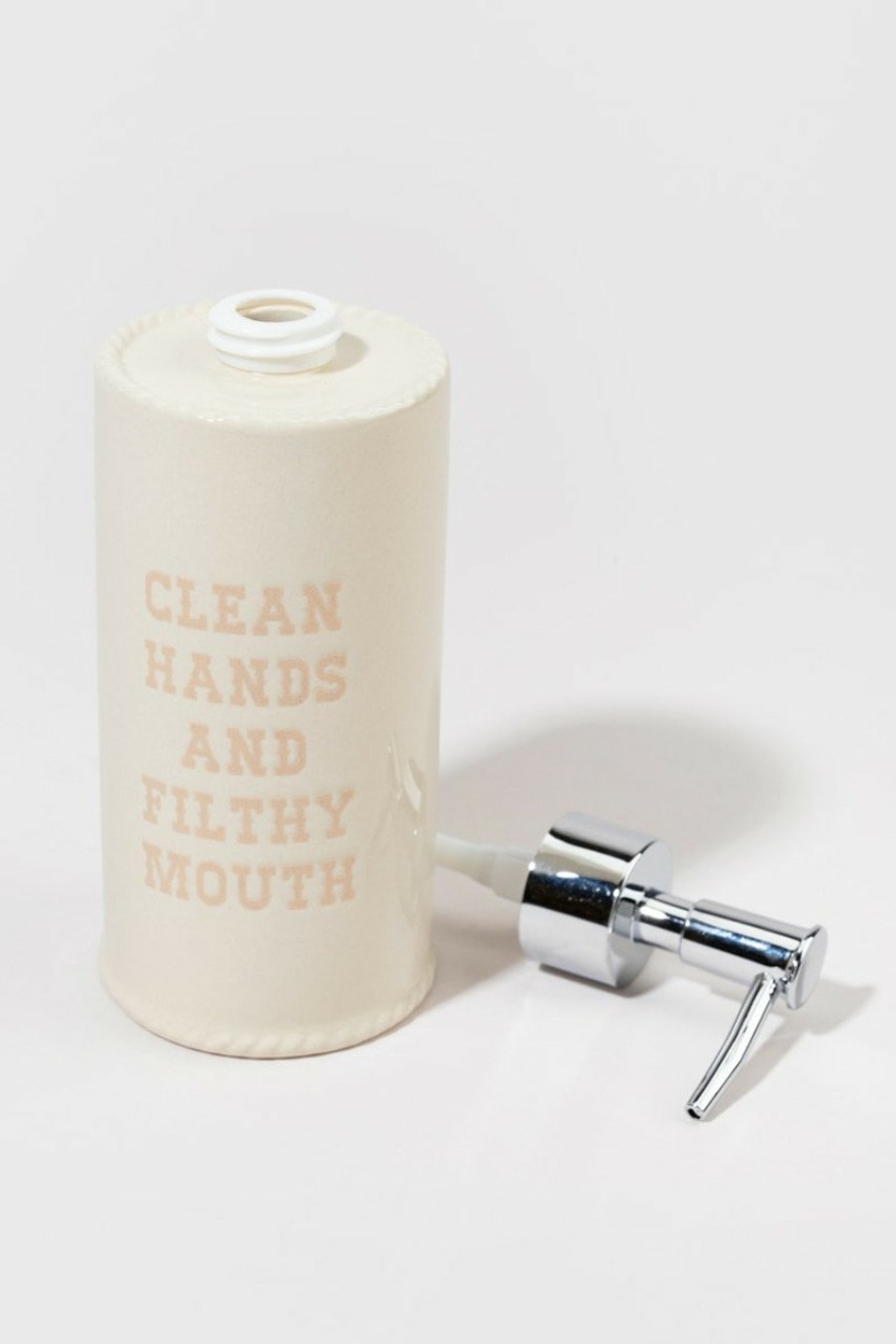 Francesca's Dirty Mouth Ceramic Soap Dispenser Multi Home Decor