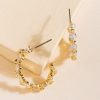 Francesca's Savita Hoop Earrings Crystal Earrings