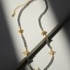 Francesca's Luxe 14K Gold Plated Cz Star Station Necklace Multi Necklaces