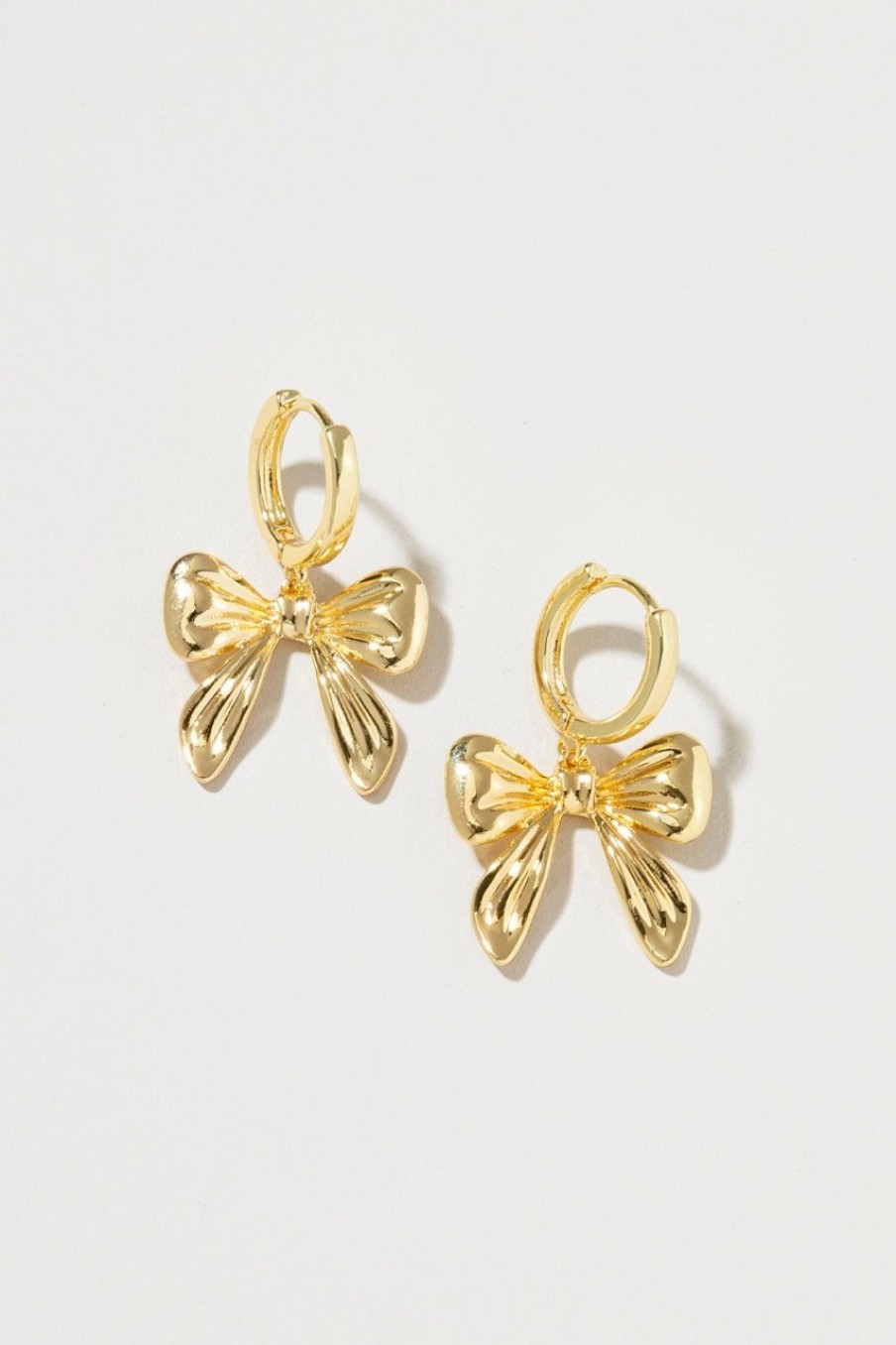 Francesca's Shirlee En Bow Earrings Gold Earrings