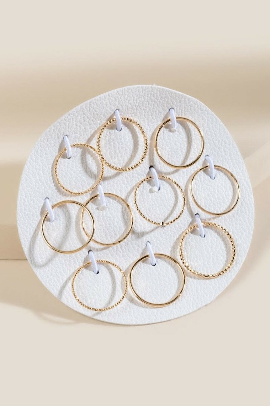 Francesca's Hannah Metal Ring Set Gold Rings