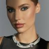 Francesca's Luxe Triple Strand Necklace Pearl Necklaces