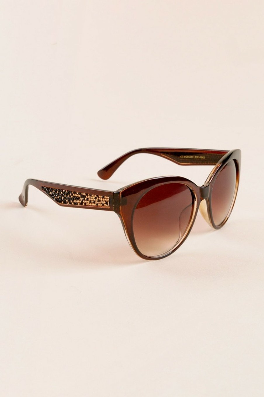 Francesca's Maddy Wide Cat Eye Sunglasses Brown Sunglasses