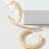 Francesca's Jasmine Twisted Hoops Pearl Earrings