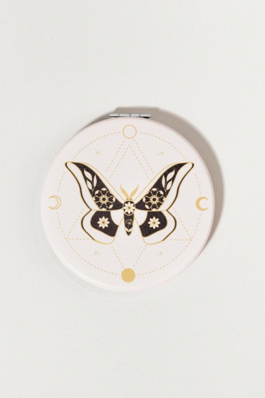 Francesca's Celestial Butterfly Compact Mirror Pink Beauty & Wellness