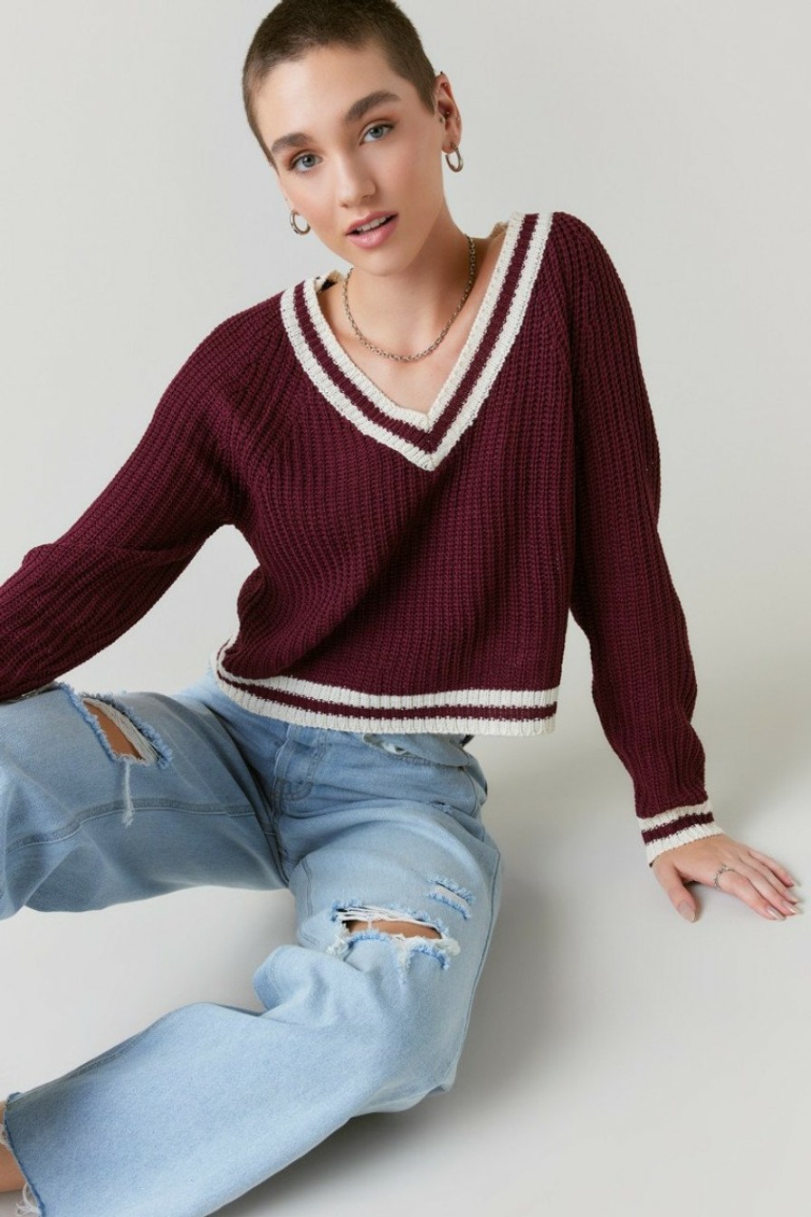 Francesca's Tracie Vnk Pullover Sweater Tops