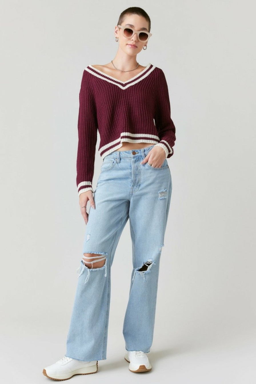 Francesca's Tracie Vnk Pullover Sweater Tops