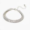 Francesca's Gloria Crystal Baguette Bracelet Silver Bracelets