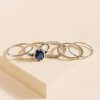 Francesca's Dana Sapphire Focal Ring Set Blue Rings