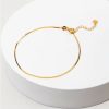 Francesca's Abi 14K Dipped Over Sterling Snake Chain Bracelet Gold Bracelets