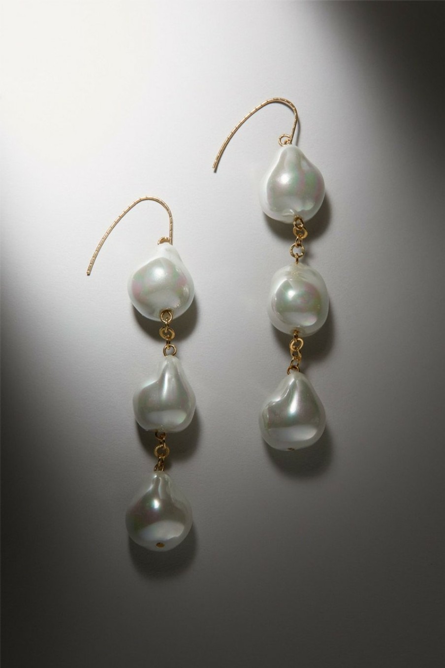 Francesca's Luxe 14K Gold Plated Drop Earrings Pearl Earrings