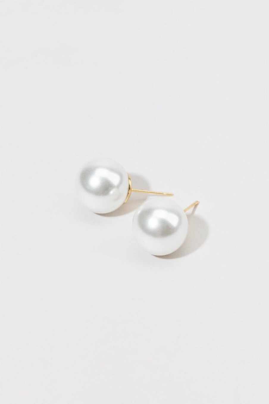 Francesca's Jean Large Studs Pearl Earrings