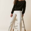 Francesca's Adrienne Straight Leg Denim Pants Natural Jeans