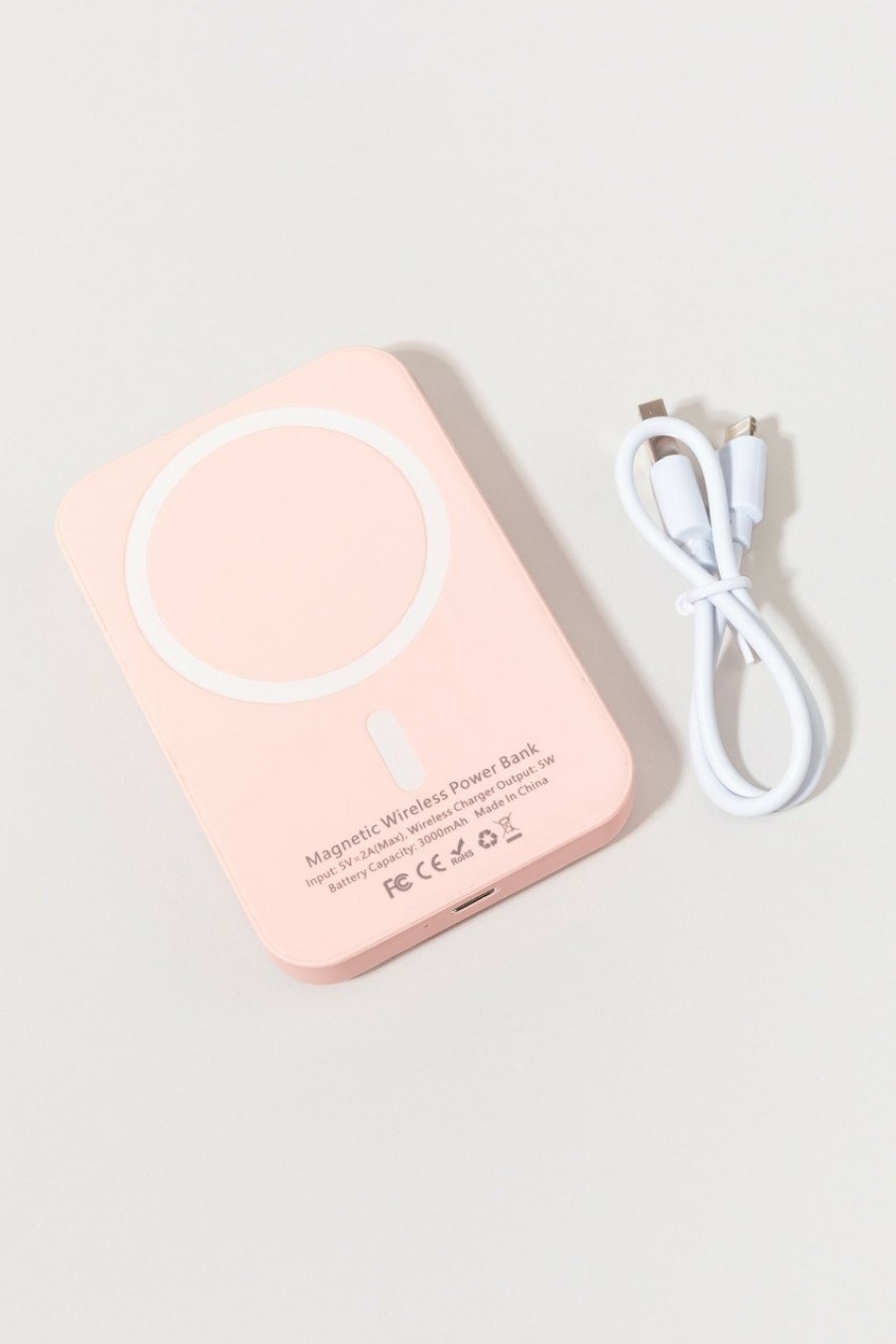 Francesca's Janessa Power Bank Pink Tech