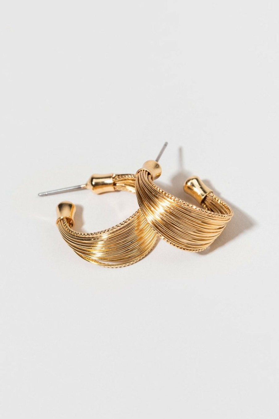 Francesca's Brianna Multi Wires Hoops Gold Earrings