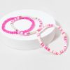 Francesca's Ellis Disk Bracelet Set Pink Bracelets