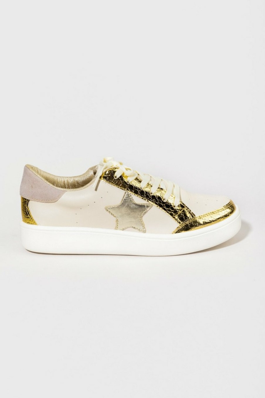 Francesca's Palmer Shiny Star Sneakers Sneakers