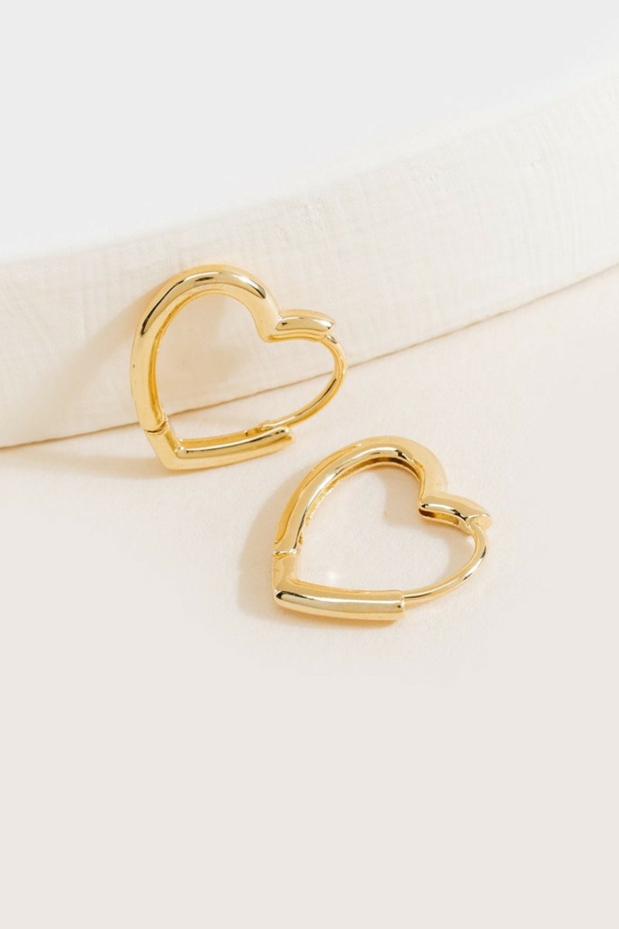 Francesca's Tianna Mini Heart Huggie Hoop Earrings Earrings