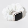 Francesca's Silvia Sparkly Scrunchie Watch Strap White Bracelets