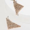 Francesca's Trina Diamond Mesh Triangle Earrings Crystal Earrings