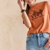 Francesca's Mojave Desert Graphic Tee Orange Tops