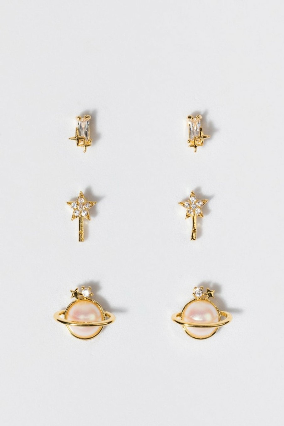 Francesca's Deirdre Celestial Earring Set Pearl Earrings