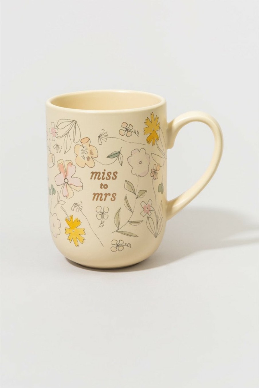 Francesca's Floral Miss To Mrs Mug Multi Drinkware