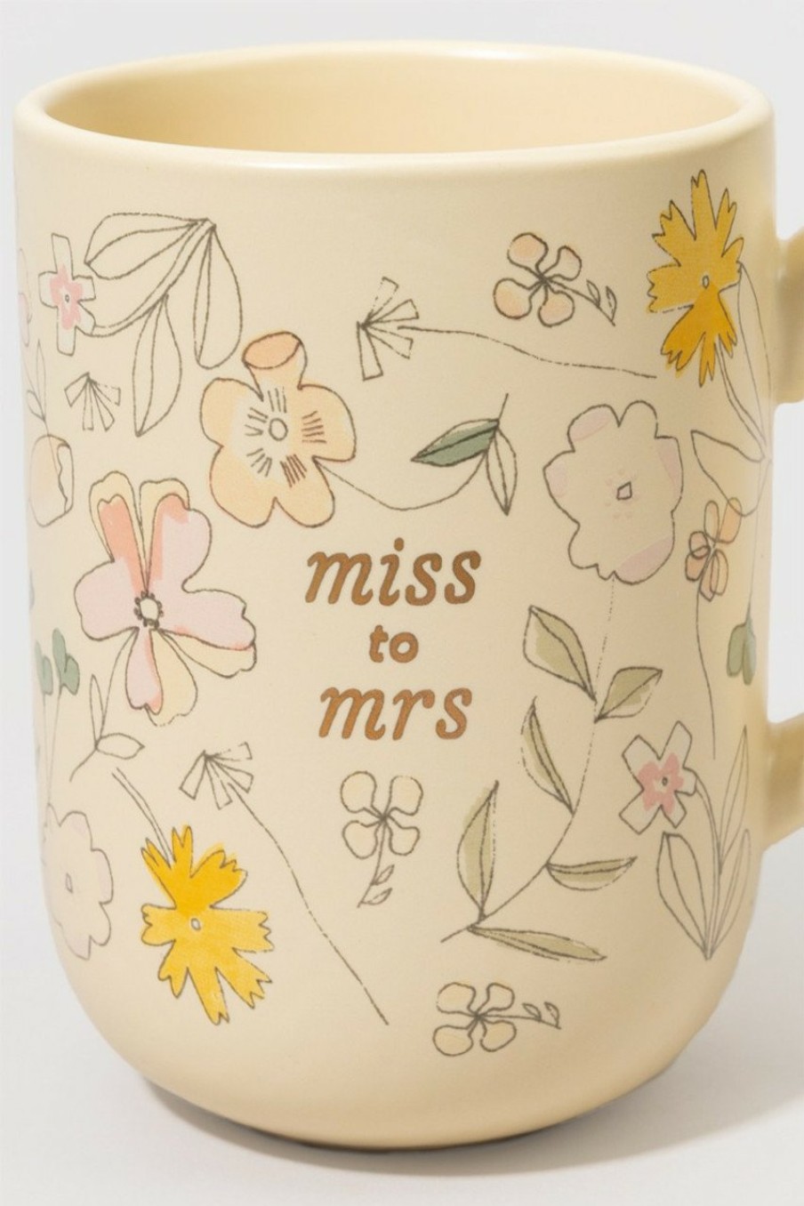 Francesca's Floral Miss To Mrs Mug Multi Drinkware