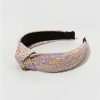 Francesca's Xyla Raffia Top Knot Headband Lavender Hair