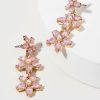 Francesca's Daney Flower Drop Earrings Pale Pink Earrings