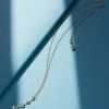 Francesca's Luxe 14K Plated Pearl And Bezel Back Drop Necklace Gold Necklaces