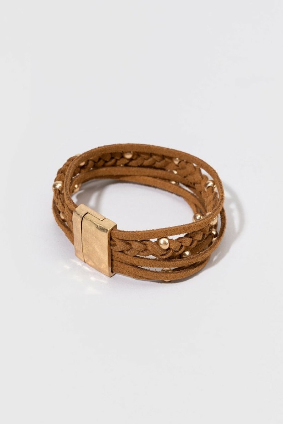 Francesca's Stella Leather Bracelet Brown Bracelets